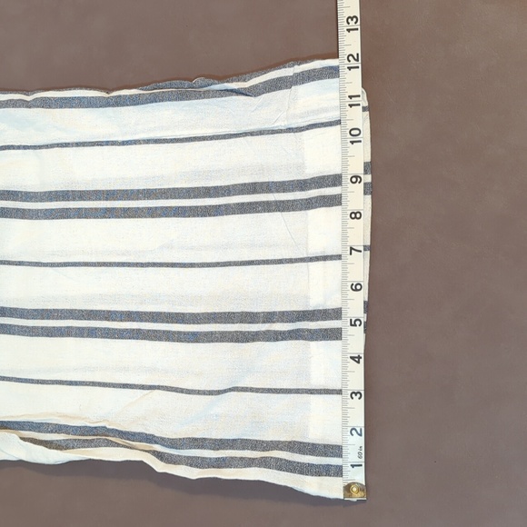 H&M Pants Lightweight Striped Wide Leg Women Size 8 Cotton Linen - Picture 9 of 9